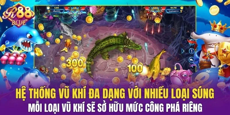 Bắn Cá CQ9 - Chinh Phục Biển Cả, Hốt Quà Cực Đã Ngay 5 Hệ thống vũ khí đa dạng với nhiều loại súng